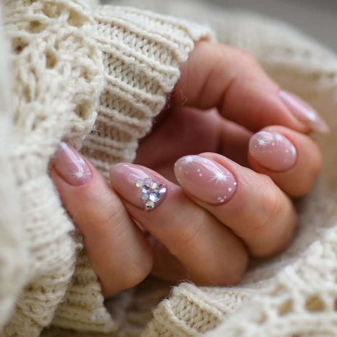 Stunning Pink and White Nails