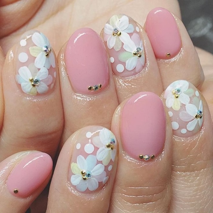 Versatile Styles for Pink and White Nails